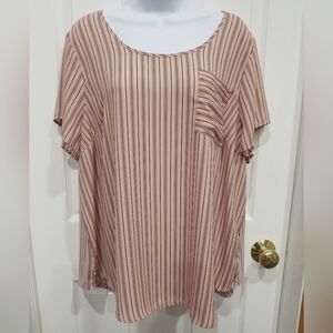 Striped Pink Women's Top